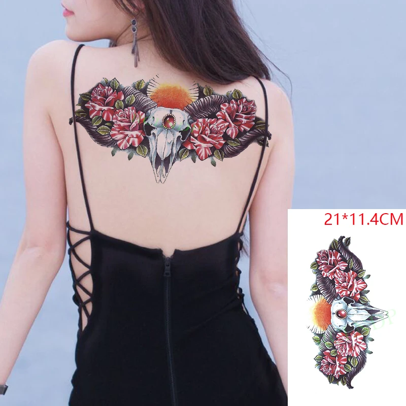 Водостойкие временные татуировки наклейки свирепый лев лицо крутые животные