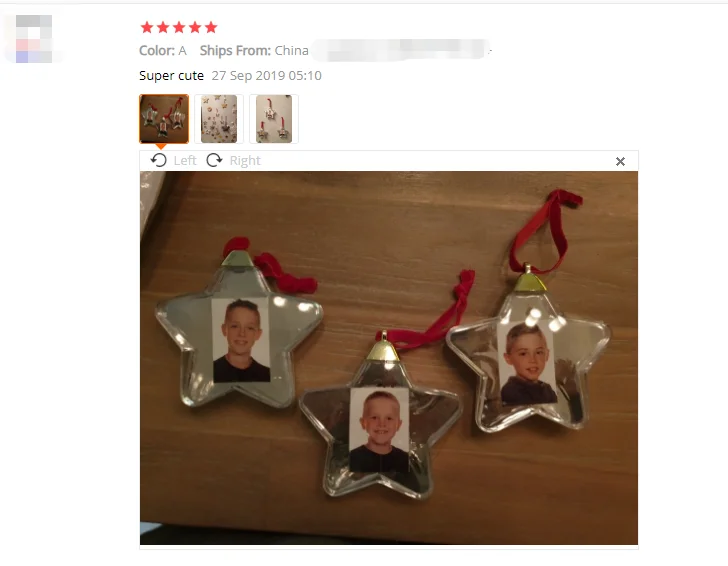 DIY прозрачное фото пятизвездный шар рождественские украшения X-mas Дерево Подвесные украшения вечерние подарок на день Святого Валентина