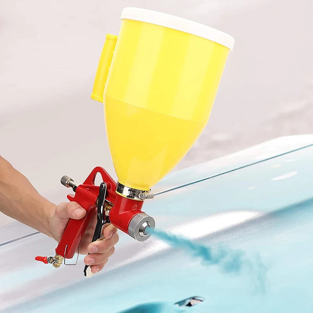 

Large Capacity Plastic Funnel Spray Gun Paint Sprayer Waterproof Funnel Paint Texture Spray Tools with Nozzle for Ceiling