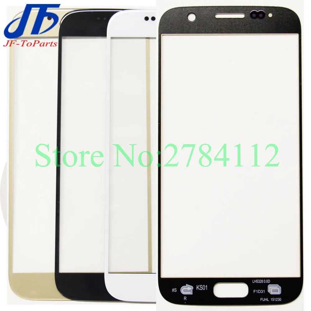 10 шт. сменная сенсорная панель для Samsung Galaxy S7 S6 G920 G925 Черная передняя внешняя