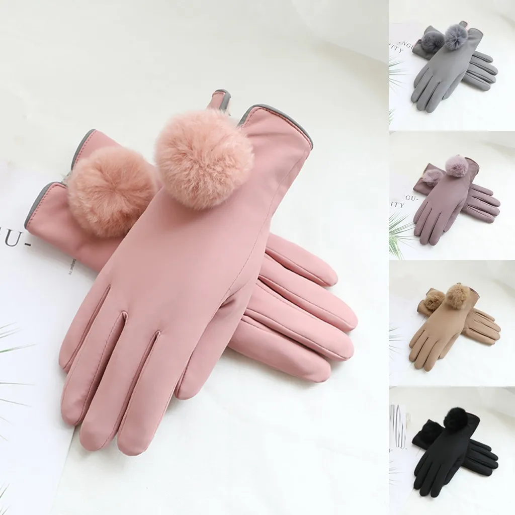 Модные женские зимние уличные спортивные теплые перчатки Feitong с сенсорным