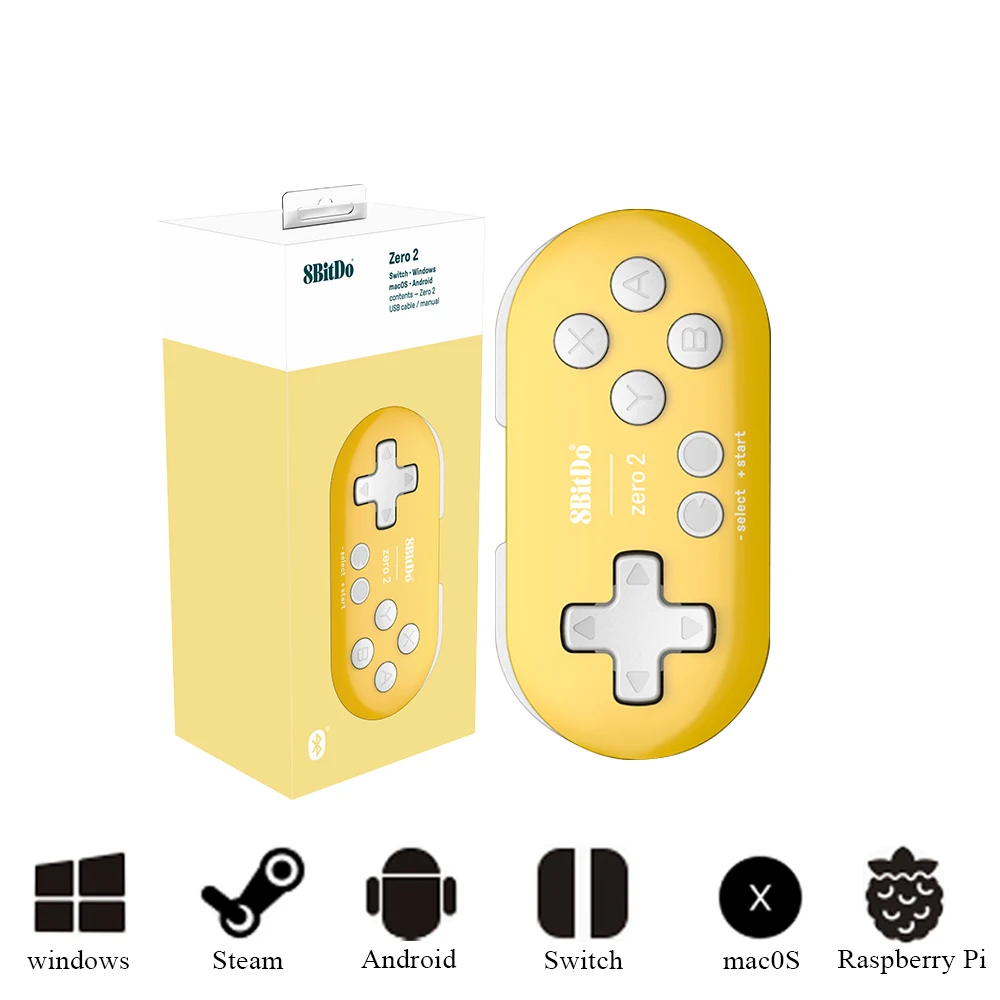 Беспроводной Bluetooth геймпад 8bitdo Zero 2 игровой контроллер для Nintendo Switch Raspberry PI Steam Win