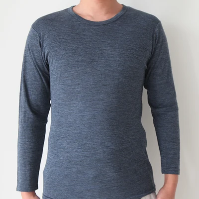 2019 Мужской базовый слой из мериносовой шерсти среднего веса топ с вырезом