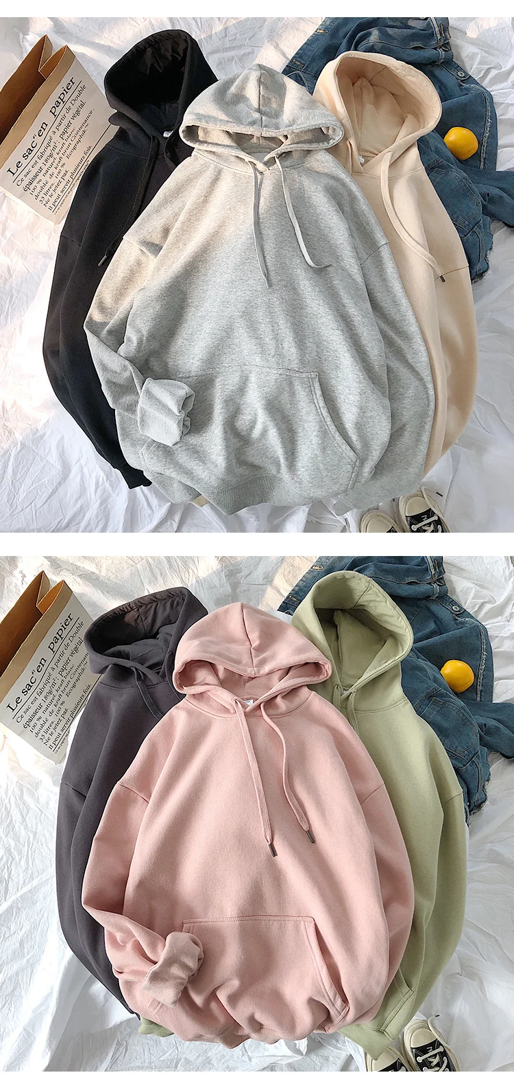 Liketkit мужские осенние зимние толстовки с капюшоном для мужчин и женщин, однотонный простой теплый пуловер с капюшоном, свободная уличная одежда для пар, 13 цветов