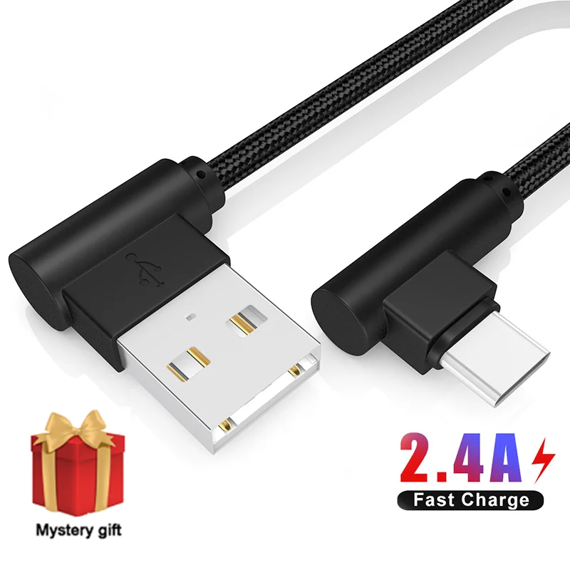 USB-кабель Type-C для iPhone короткий кабель быстрой зарядки 2 4 А угол 90 градусов