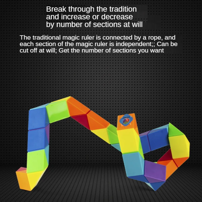 Dingsheng 24 and 36 48 60 72 Segments Magic Rule Snake multi-color 3d puzzle fidget gam Fidge Cube Twist Transformable Kid Puzzl | Игрушки и
