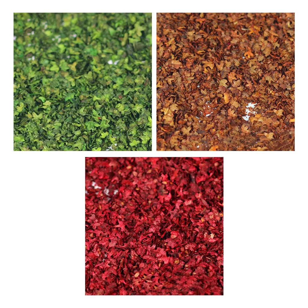 

40g Miniature Leaf Static Model Railway Fairy Garden Layout Sand Table Decor