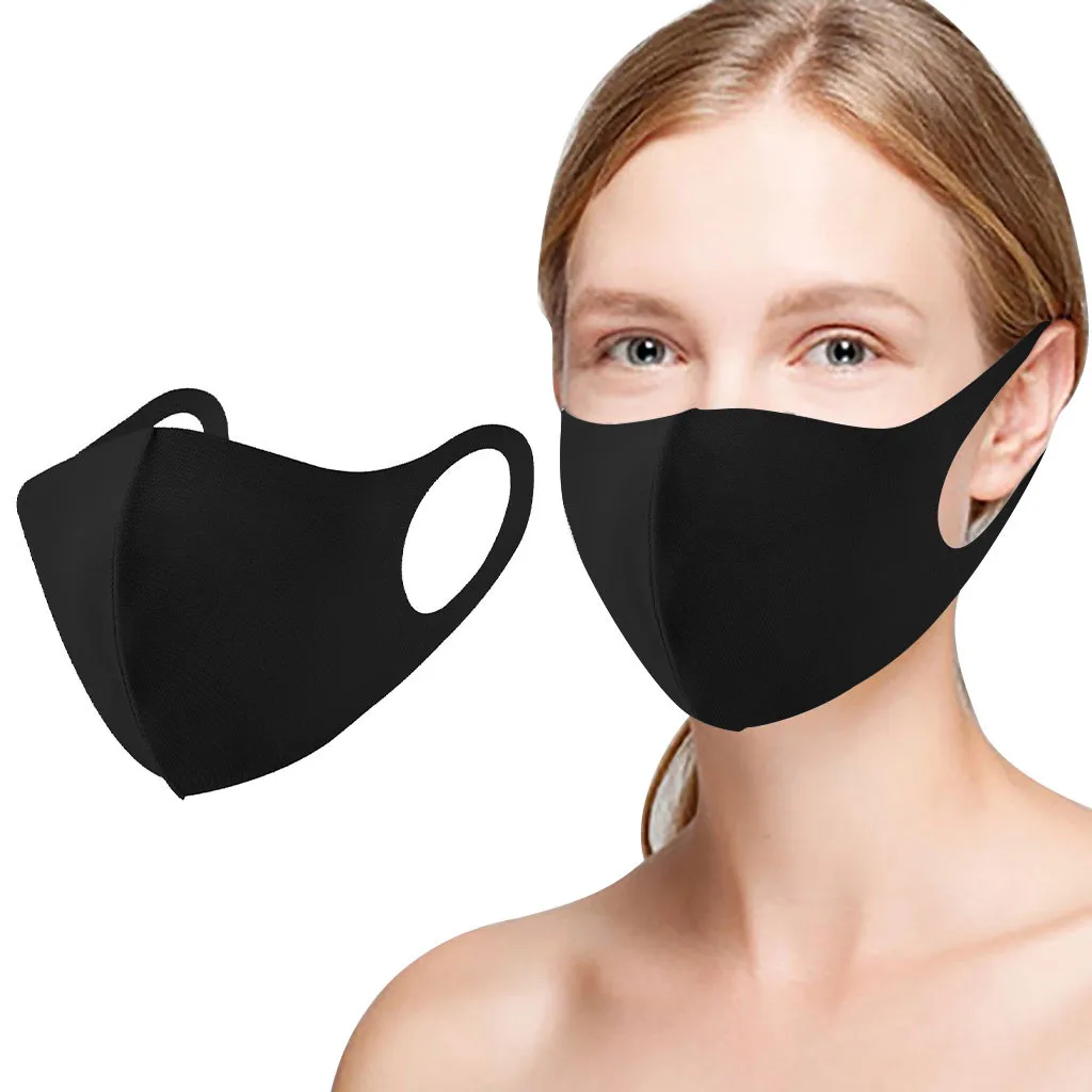 3 Layer Health Cycling Anti-Dust Cotton Mouth Face Mask Respirator Men Women 3PC black face mask Mascarillas caps washable | Безопасность