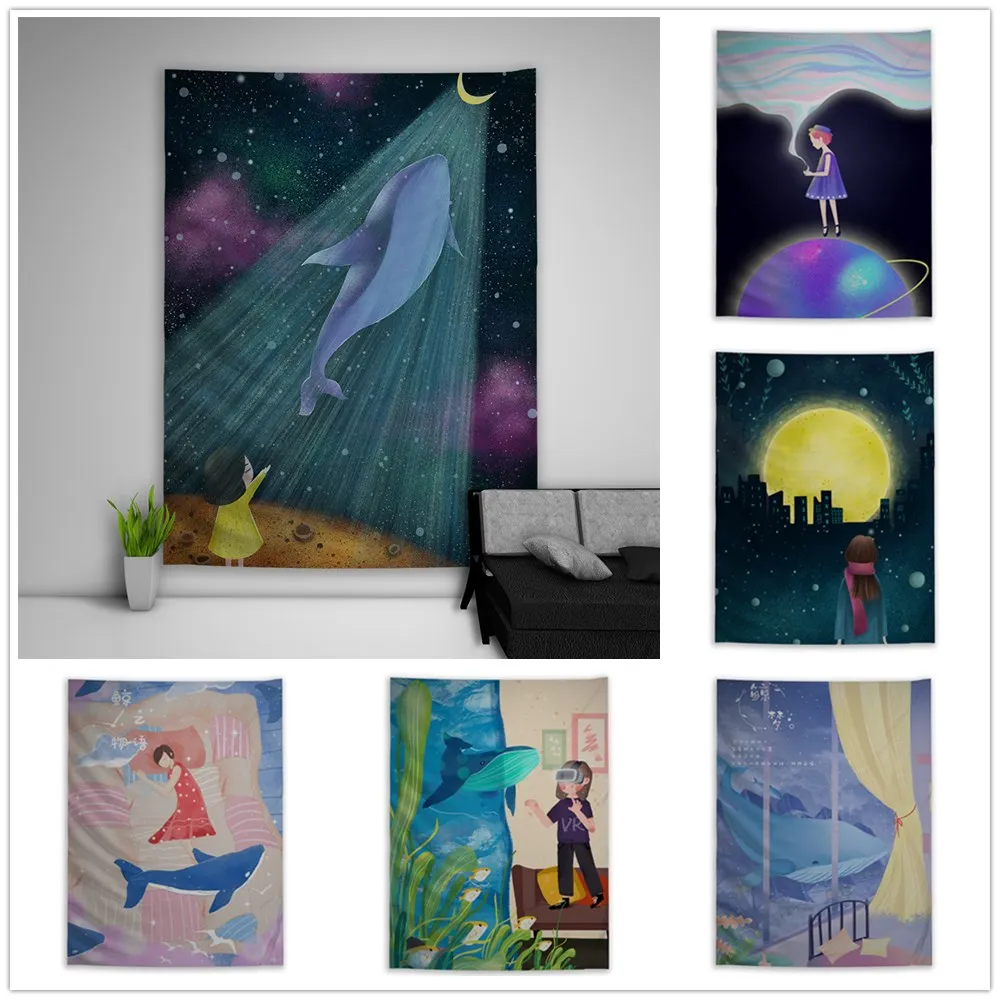 

Абстрактная фантазия женский гобелен мечты искусство настенный подвесной диван стол покрывало для кровати постер для домашнего декора
