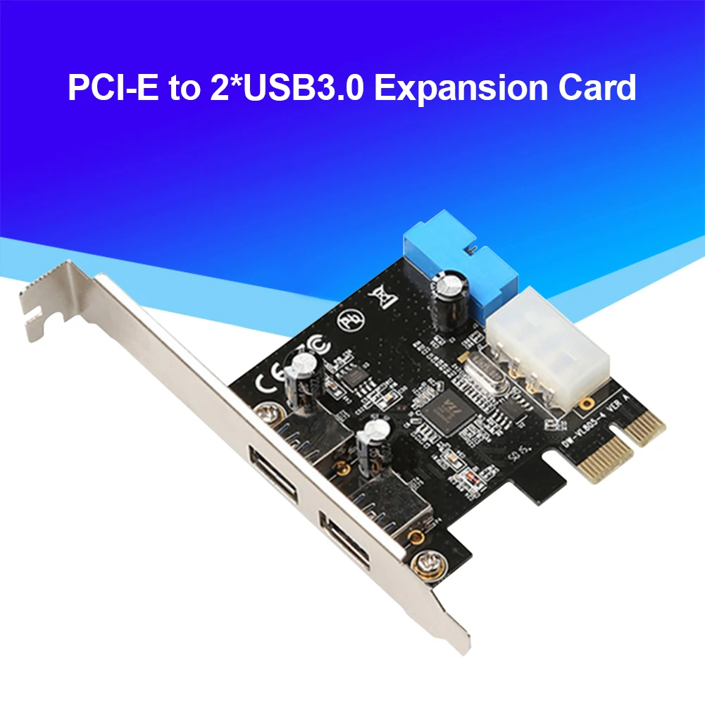 

USB3 PCI Express Adapter PCI e to USB 3.0 20pin Converter Controller PCIe x1 USB 3 0 2 ports adapter USB3.0 PCI-e expansion Card