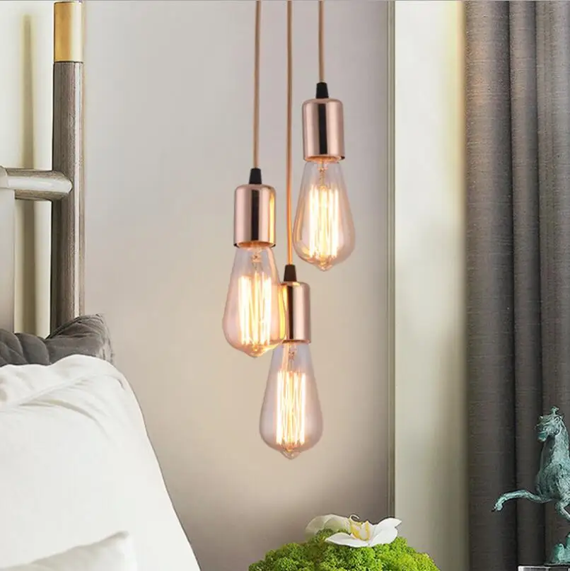 HAIXIANG Alloy Hallway 3 Lights Chandeliers for Bedroom Ceiling Lamp Island Lighting | Лампы и освещение