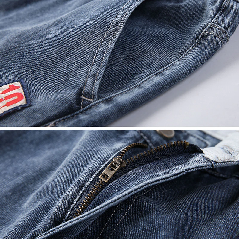 

Baggy Jeans Men Big Size Denim Pant Fashion Harajuku Skateboard Jeans Solid Color Elastic Waist Trousers Plus Size 46 48 HX606