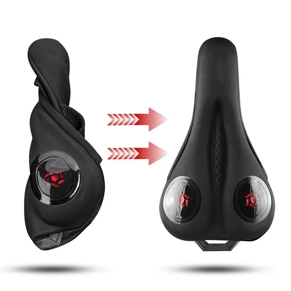 Удобное Силиконовое + губка с эффектом памяти велосипедное седло чехлом от дождя