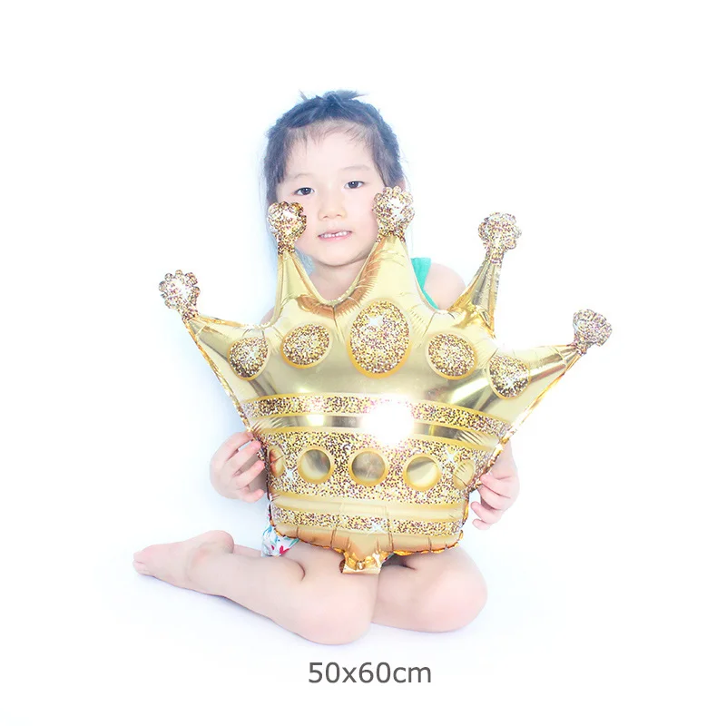 M TK GD crown Новинка Корона из розового золота фольги Воздушные шары Синий/Розовый Корона С Днем Рождения вечерние украшения детский игрушечный детский душ сюрприз globos - Цвет: M TK GD crown
