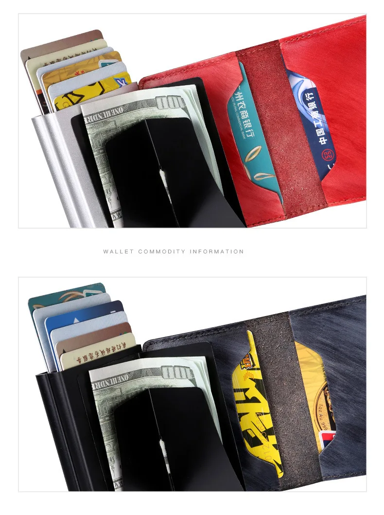 Кошелек из натуральной кожи Rfid винтажный кошелек для карт короткий мужской чехол