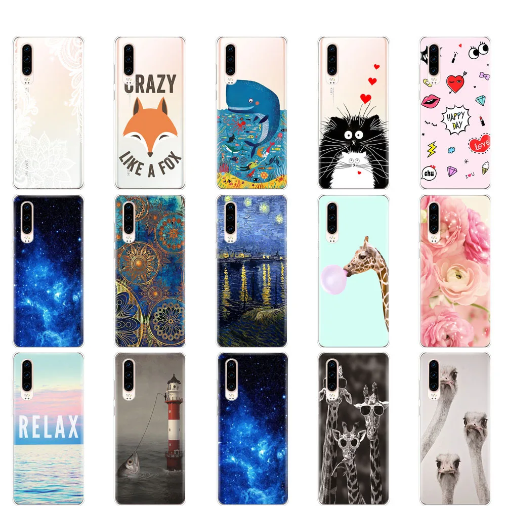 case for Huawei P30 Pro Case Silicone TPU Phone Back Cover On for Huawei P30 Pro VOG-L29 ELE-L29 P 30 Lite coque bumper