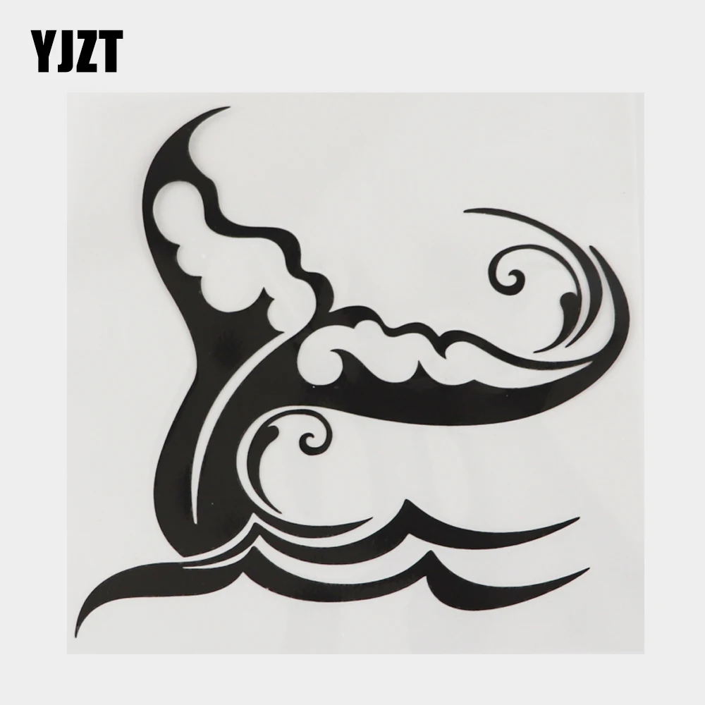 

YJZT 14.9CM×14.3CM Amusing Marine Animal Decal Beautiful Whale Tail Vinyl Car Sticker 18A-0328