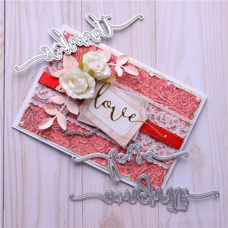 Сделай Сам счастливые поздравления слова металлические Вырубные штампы буквы