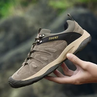 autumn winter men hiking shoes waterproof tactical combat army boots genuine leather sneakers outdoor anti slip trekking shoes