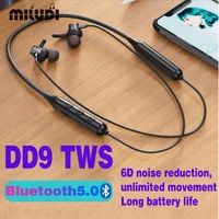 dd9 tws bluetooth 5 0 headphones noise reduction business headsets waterproof sport earbuds music earphones works on smartphones