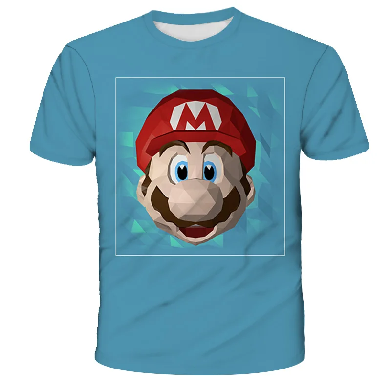 

Fashion T Shirt Baby Girls Blouse 3D Print Shirt Boys Tees Summer Football Shirts Super Mario Cartoon Short Sleeve Sweatshirt