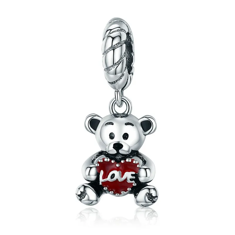 

Brand New Pure Silver 925 Bead Alloy Family Love Heart-Shaped Pendant Charm Suitable For Pandora Bracelet Necklace DIY Wome