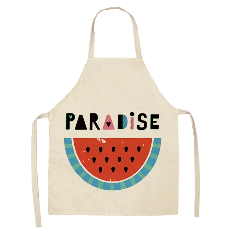 Senyue 1Pcs Kitchen Apron Printed Sleeveless Cotton Linen Aprons for Men Women Home Cleaning Tools aprons woman | Дом и сад