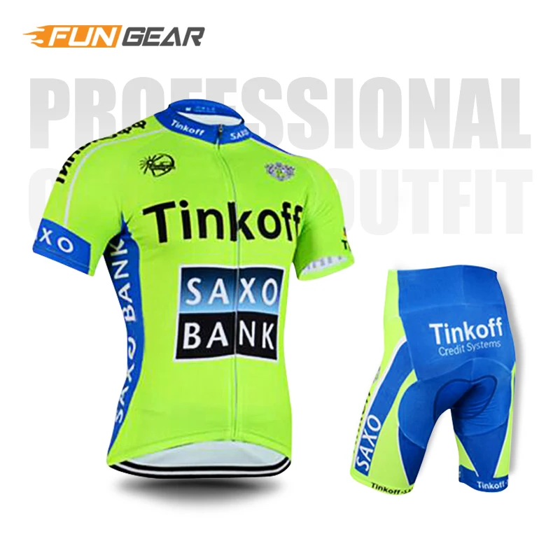 Normal Cycling Set SAXOBANK Tinkoff Pro команда велоспортивная одежда для гонок одежда Мужская Джерси Набор дорожный велосипед одежда флуоресцентный зеленый Ropa Ciclismo Maillot - Цвет: Normal Cycling Set