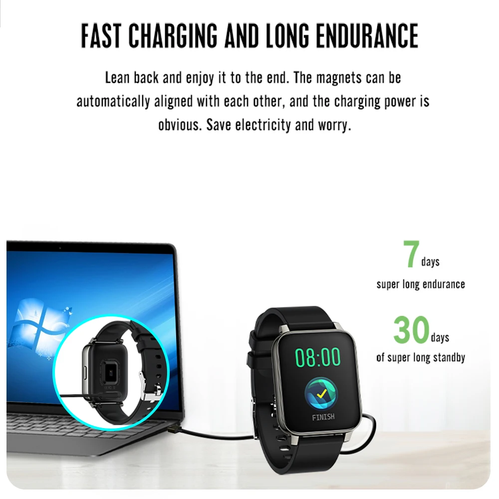 

P36 2021 Smart Watch Women 1.69 inch Borderless Full Touch Screen Fitness Tracker Blood Pressure Smart Clock Men GTS Smartwatch