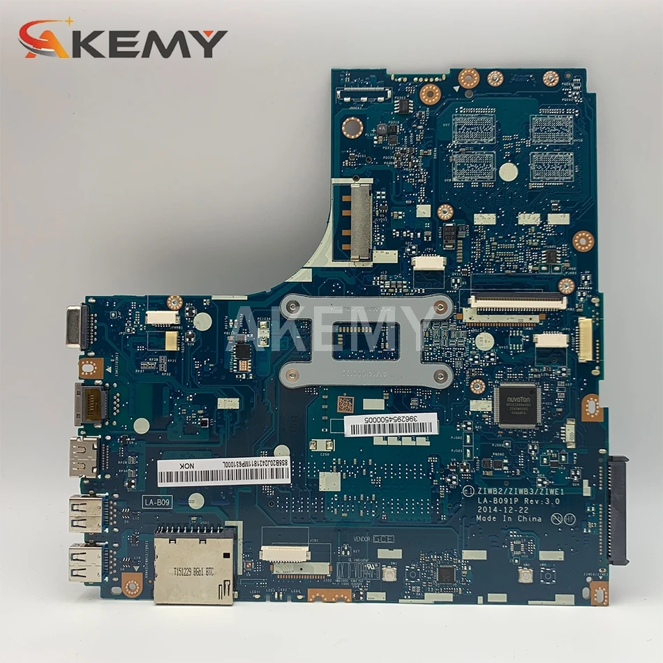 Новая Mianboard для For Lenovo Ideapad B50-70 материнская плата ноутбука ZIWB2/ZIWB3/ZIWE1 LA-B091P i5-5200U 2GB GPU