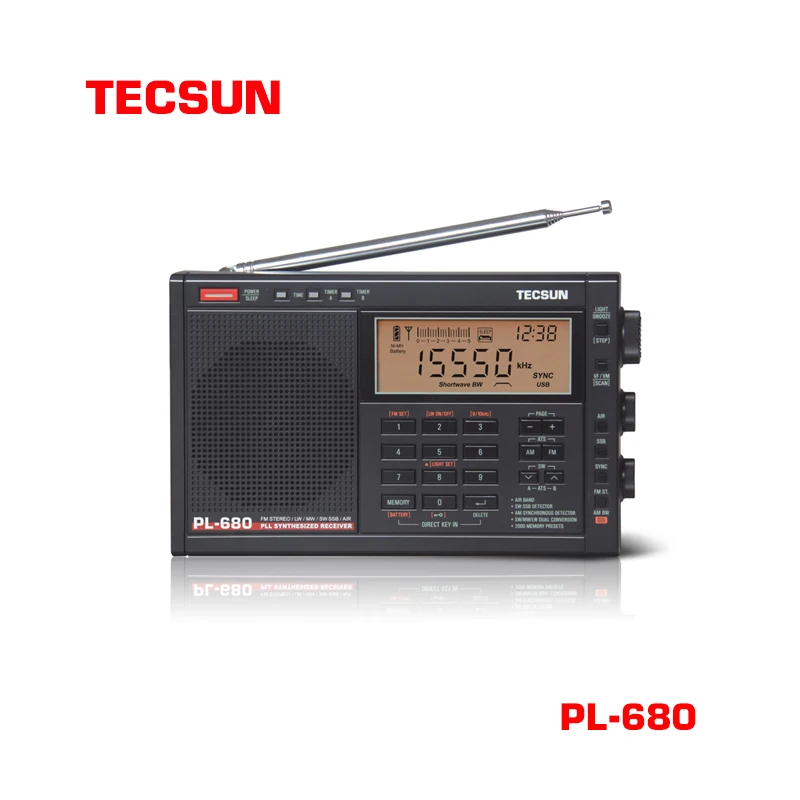 Радиоприемник Tecsun PL-680, FM Цифровая настройка, Полнодиапазонный FM/MW/SBB/PLL синтезированный стереоприемник, портативный динамик с функцией автоматического сна