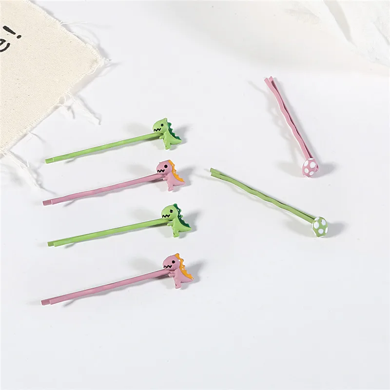1 шт. корейские яркие цвета милые заколки для волос с динозавром женщин заколка