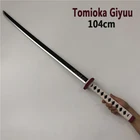 104 см меч оружие убийца демонов Kimetsu no Yaiba Tomioka Giyuu Sowrd Косплей 1:1 нож ниндзя из аниме PU Prop Модель Декор