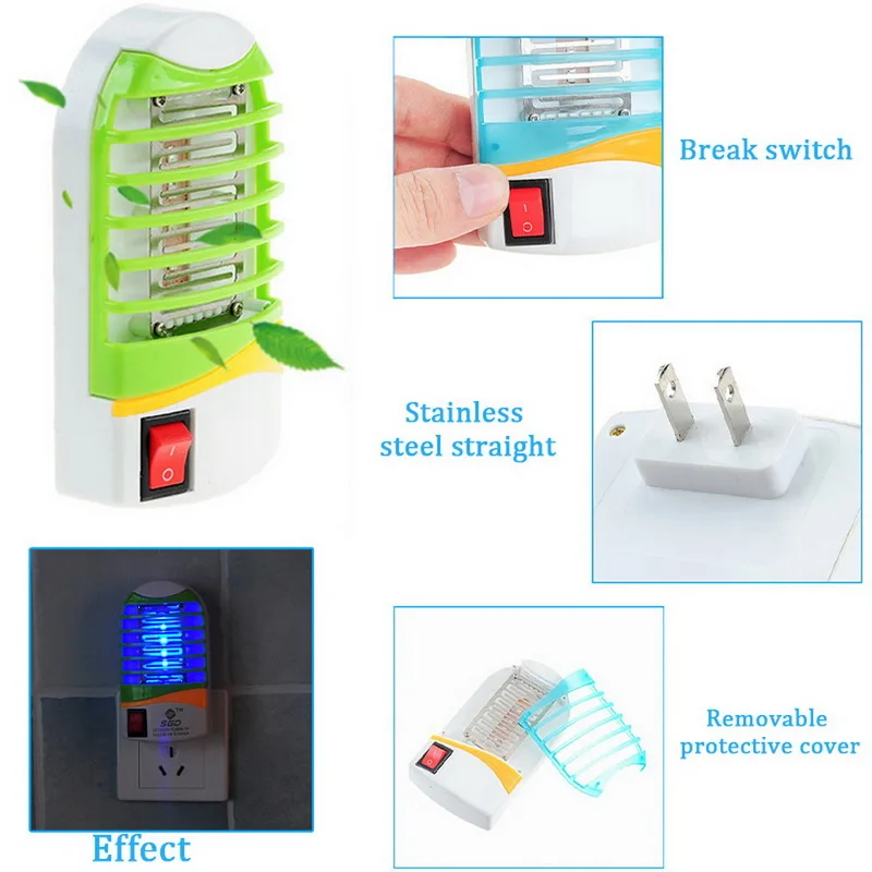 Домашняя практисветодиодный светодиодная розетка Электрический репеллент от
