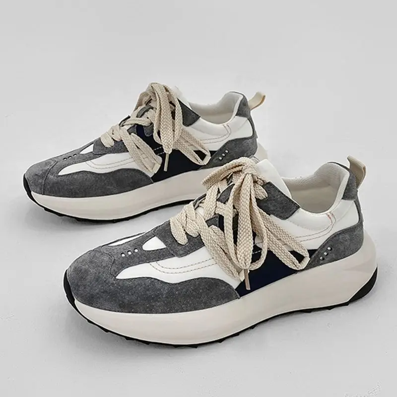 

Niche Original Men's Sports Shoes Trendy Shoes Spring And Autumn Retro Men's Casual Thick-Soled Increased Daddy Shoes