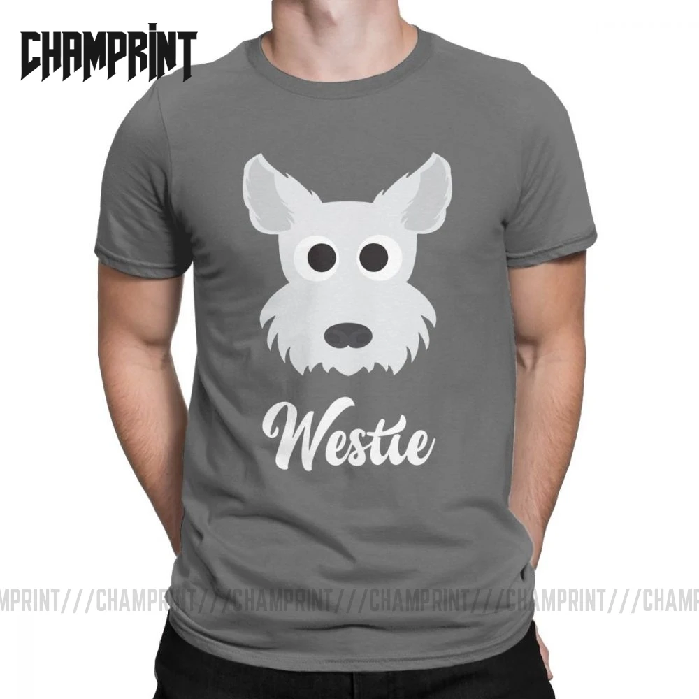 Мужская футболка Westie West Highland белая с изображением собаки терьера потрясающая из