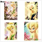 Набор для алмазной живописи, картина крестиком, полноразмернаякруглая Алмазная вышивка, мультяшная бабочка, принцесса 5D, мозаика сделай сам, домашний декор, подарок