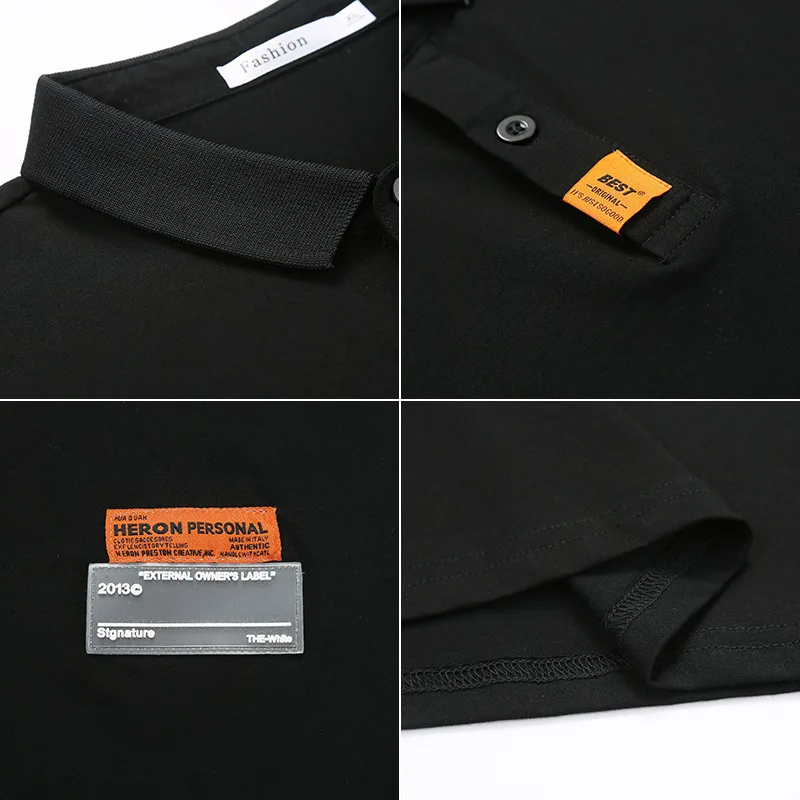 

Polo shirt Men's Short Sleeve Thin 2021 Summer popular logo Korea casual lapel T-shirt