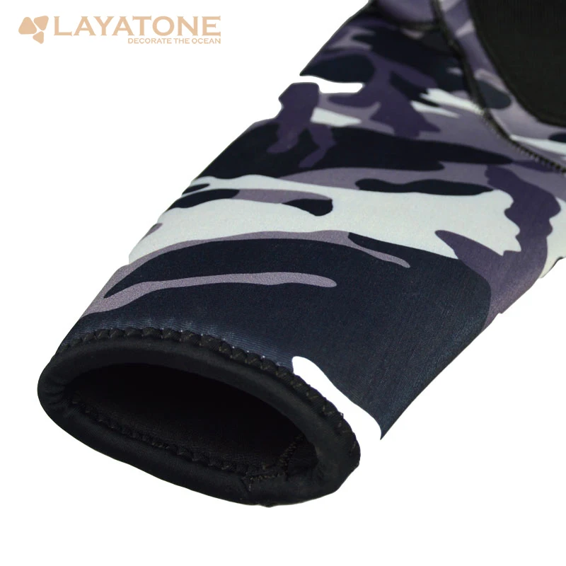 LayaTone костюм для подводной охоты 9 мм Неопреновые мужские Гидрокостюмы 2 шт. набор с капюшоном костюмы для подводного плавания Рыбалка подводный охотничий костюм