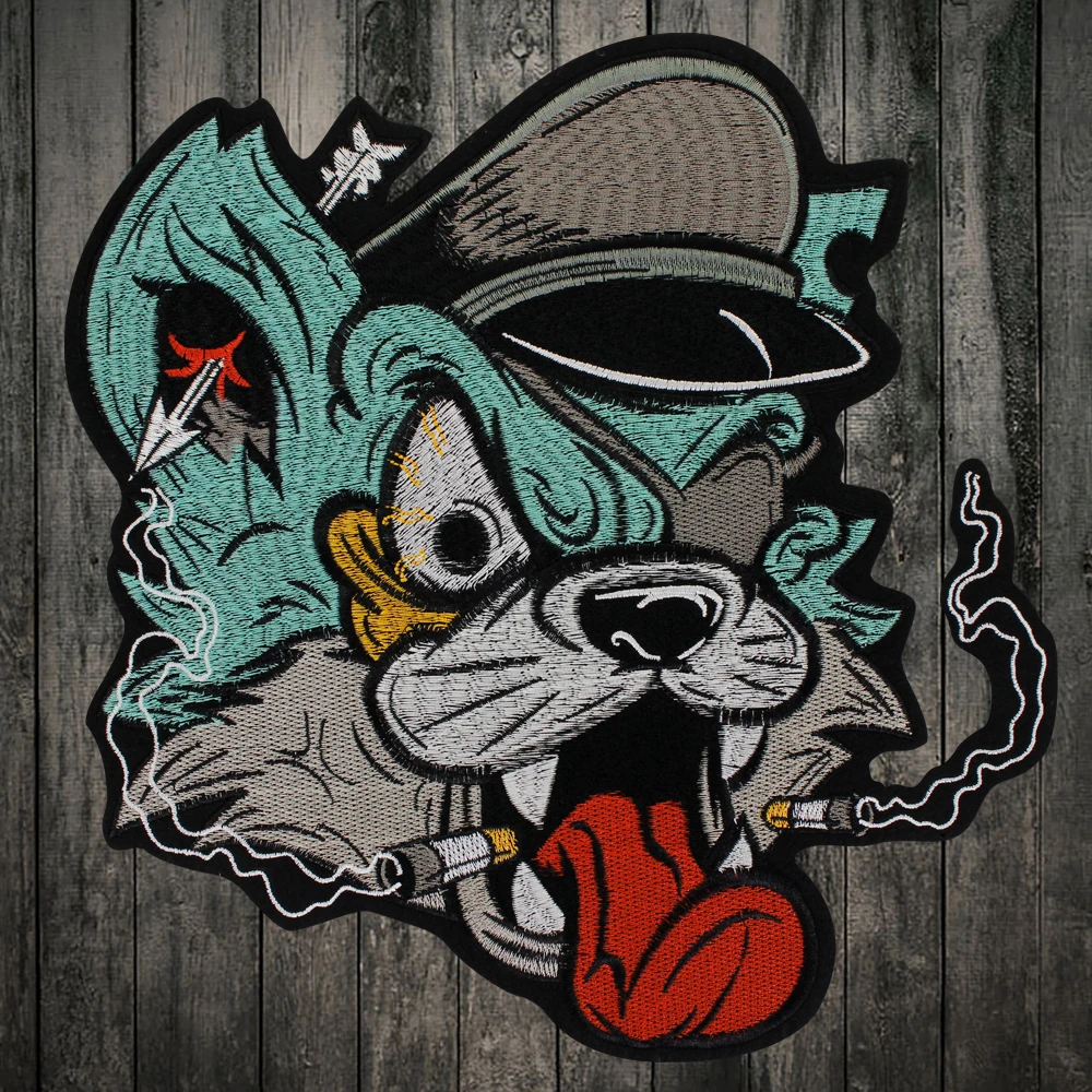 Вышитые нашивки с котом и собакой для рукоделия утюгом одежды Сделай Сам