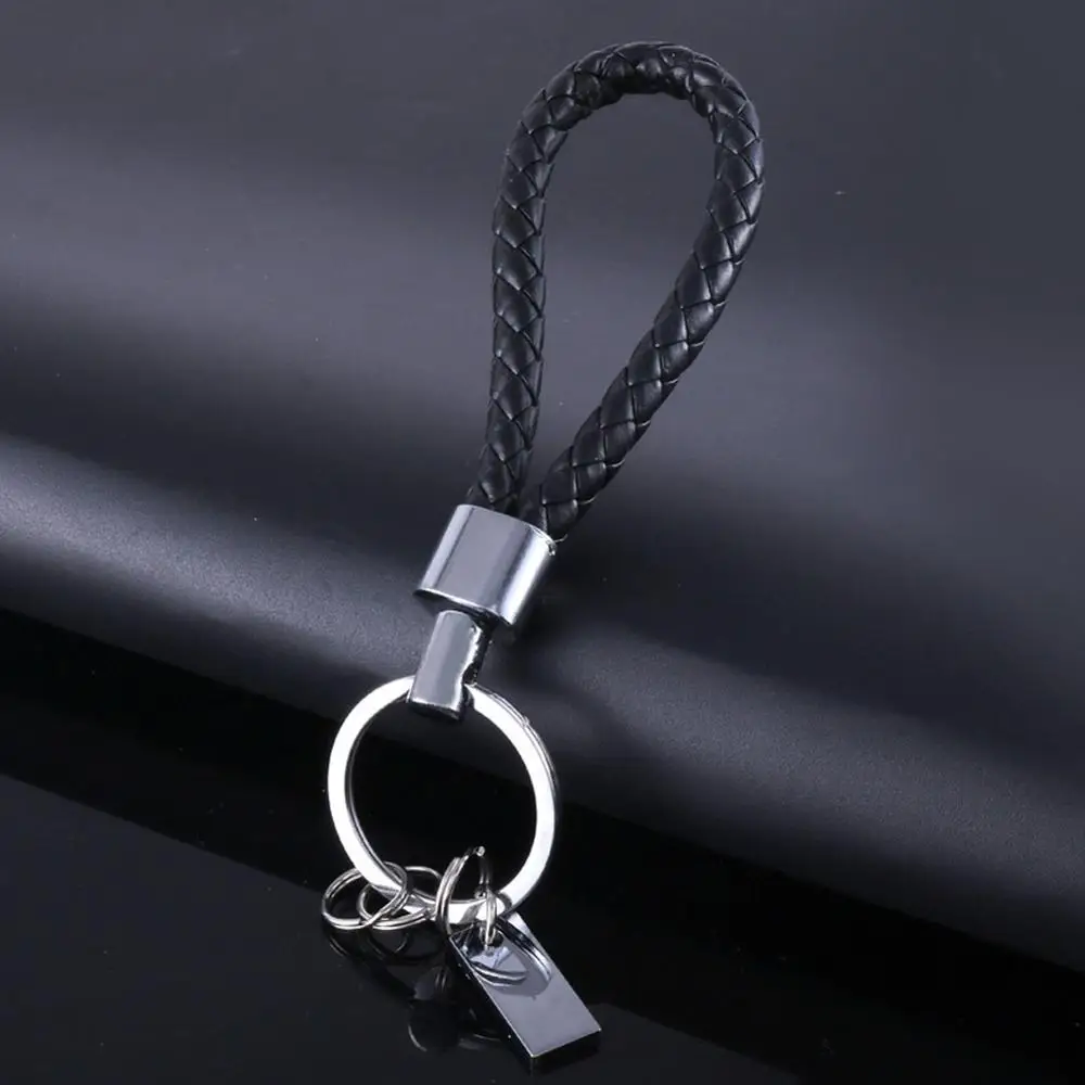 Хит продаж Класс тканый Кожаный Автомобильный Брелок для ключей с 360 градусов