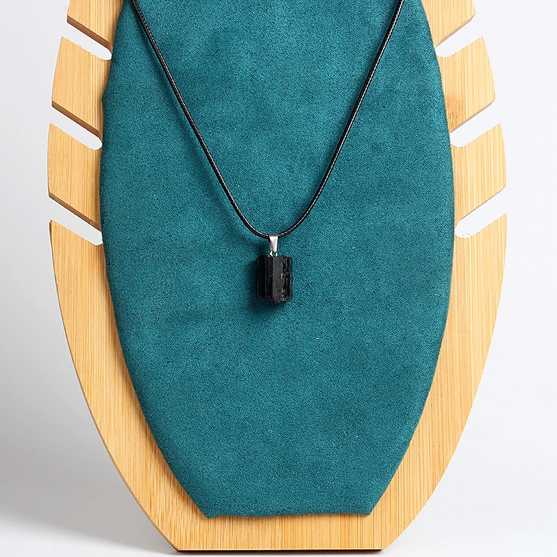 Модное женское ожерелье и подвеска из натурального черного чешского метеорита с