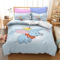 double bed bedspreads childrens bedroom decoration cute dumbo patterned bedding set girl duvet quilt cover pillowcase bedroom