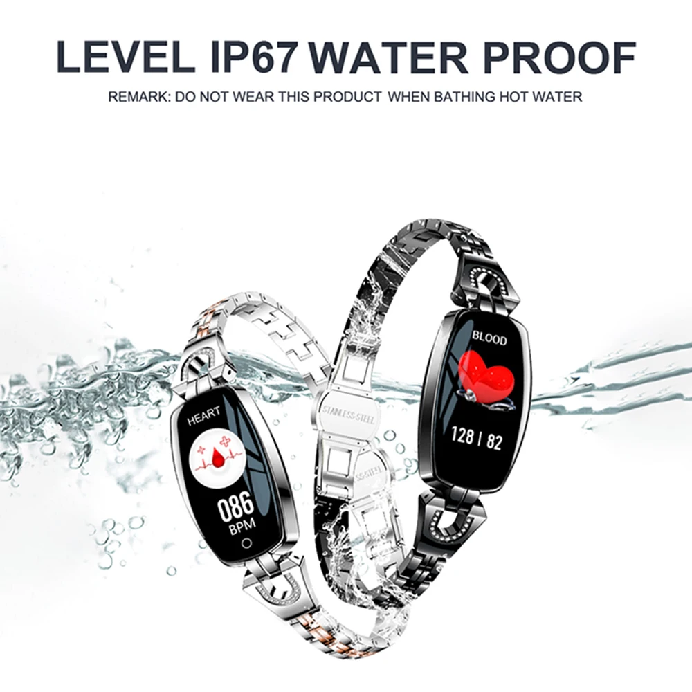 0 96 &quotмодные женские туфли Смарт часы OLED сердечный ритм измерять кровяное