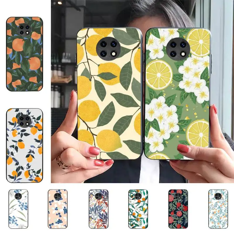

Summer green leaves fruit lemon peach Phone Case For Redmi 9 5 S2 K30pro Silicone Fundas for Redmi 8 7 7A note 5 5A Capa