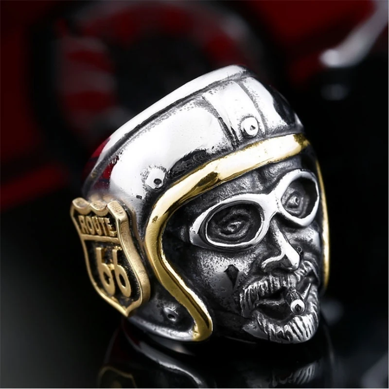

Men's creative hip-hop punk retro exquisite pilot avatar fashion party boy birthday gift jewelry wholesale