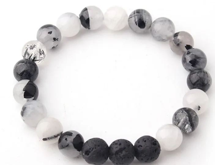 

8 мм черная Хрустальная веревка чакра исцеляющая рейки Будда молитва Йога браслет tfdg3 регулируемый макраме матовые браслеты из вулканическ...