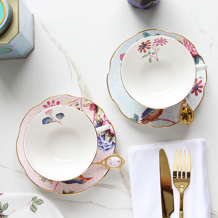 Набор чашек для чая в европейском стиле винтажная чашка кофе из фарфоровой