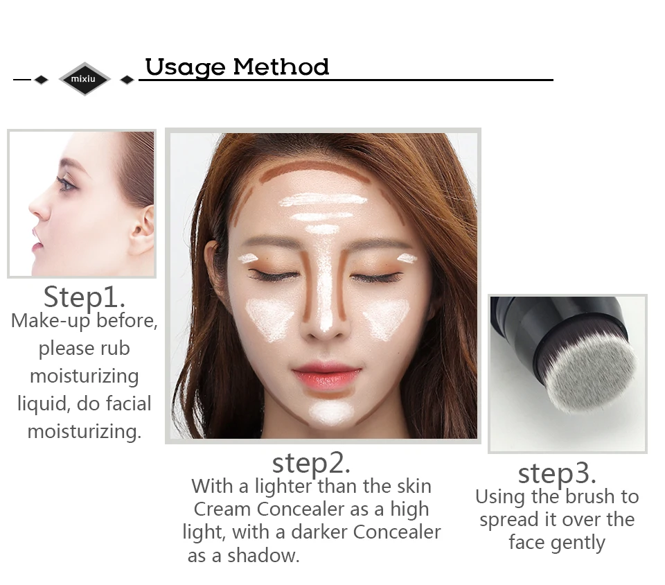 

12pcs/set professional makeup Face concealer With brush Dark circles Freckle foundation contour Stick palette beauty cosmetics