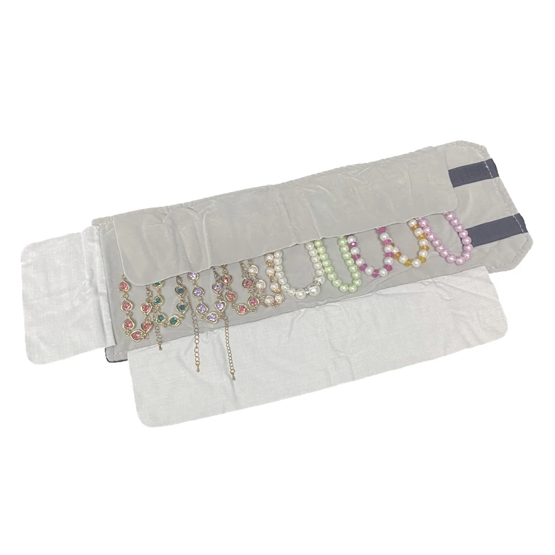 

Jewelry Roll Bag Portable Carrying Bag Velvet Storage Bag Multifunctional Bracelet Storage Box